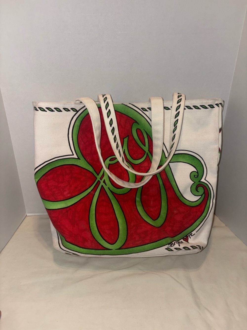 Brighton Love & Joy Christmas Large Tote Bag Multicolor Holiday Dove Design